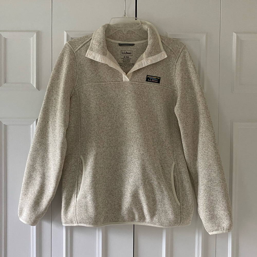 LlBean Sweater Fleece Pullover, Size M